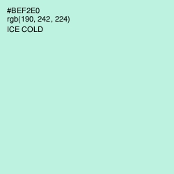 #BEF2E0 - Ice Cold Color Image