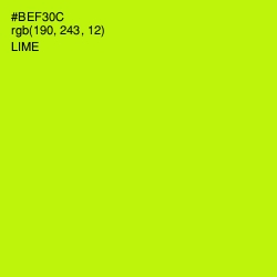 #BEF30C - Lime Color Image