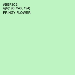 #BEF3C2 - Fringy Flower Color Image