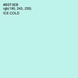 #BEF3EB - Ice Cold Color Image