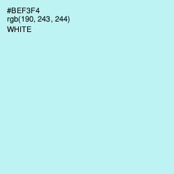 #BEF3F4 - Charlotte Color Image