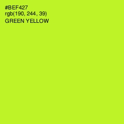#BEF427 - Green Yellow Color Image