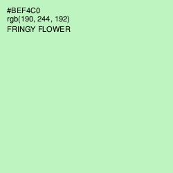 #BEF4C0 - Fringy Flower Color Image