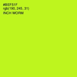 #BEF51F - Inch Worm Color Image