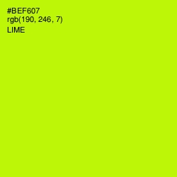 #BEF607 - Lime Color Image