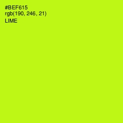 #BEF615 - Lime Color Image