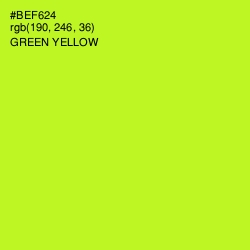 #BEF624 - Green Yellow Color Image