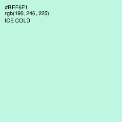 #BEF6E1 - Ice Cold Color Image