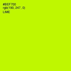 #BEF700 - Lime Color Image