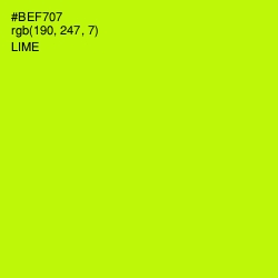 #BEF707 - Lime Color Image