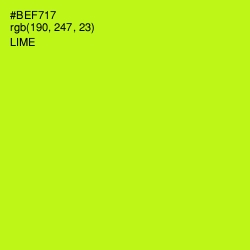 #BEF717 - Lime Color Image