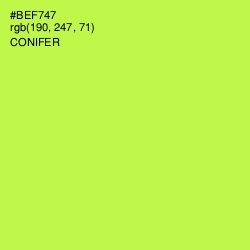 #BEF747 - Conifer Color Image