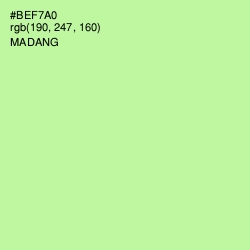 #BEF7A0 - Madang Color Image