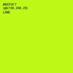 #BEF817 - Lime Color Image