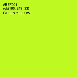 #BEF921 - Green Yellow Color Image