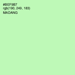#BEF9B7 - Madang Color Image