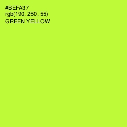 #BEFA37 - Green Yellow Color Image