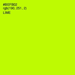 #BEFB02 - Lime Color Image