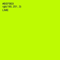 #BEFB03 - Lime Color Image