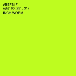#BEFB1F - Inch Worm Color Image