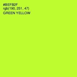 #BEFB2F - Green Yellow Color Image