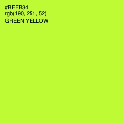 #BEFB34 - Green Yellow Color Image