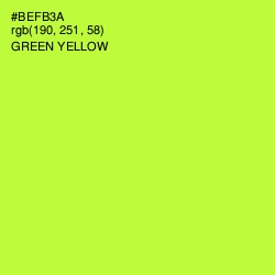 #BEFB3A - Green Yellow Color Image