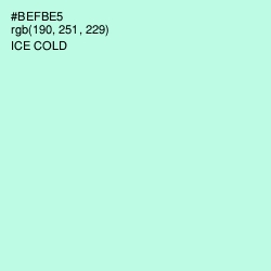 #BEFBE5 - Ice Cold Color Image