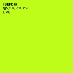 #BEFD19 - Lime Color Image