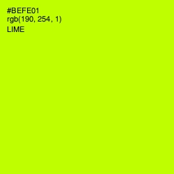 #BEFE01 - Lime Color Image