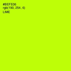 #BEFE06 - Lime Color Image