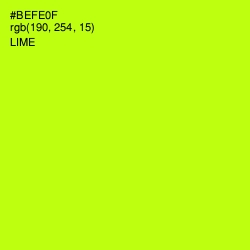 #BEFE0F - Lime Color Image