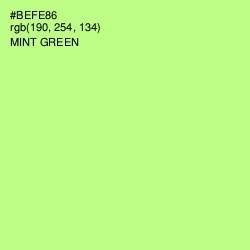 #BEFE86 - Mint Green Color Image