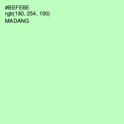 #BEFEBE - Madang Color Image