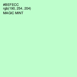 #BEFECC - Magic Mint Color Image