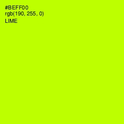 #BEFF00 - Lime Color Image