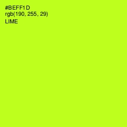 #BEFF1D - Lime Color Image