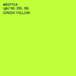 #BEFF3A - Green Yellow Color Image