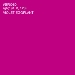 #BF0080 - Violet Eggplant Color Image