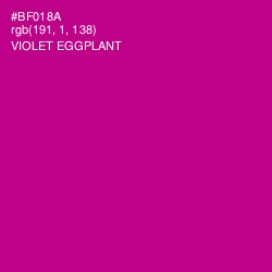 #BF018A - Violet Eggplant Color Image