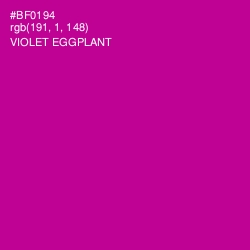 #BF0194 - Violet Eggplant Color Image