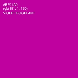 #BF01A0 - Violet Eggplant Color Image