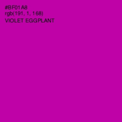 #BF01A8 - Violet Eggplant Color Image