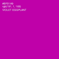 #BF01A9 - Violet Eggplant Color Image