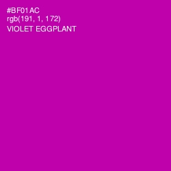 #BF01AC - Violet Eggplant Color Image