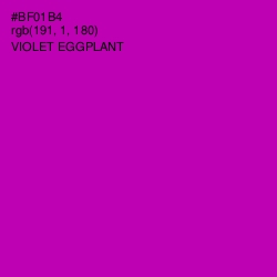 #BF01B4 - Violet Eggplant Color Image