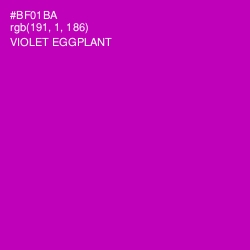 #BF01BA - Violet Eggplant Color Image