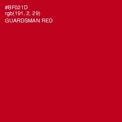 #BF021D - Guardsman Red Color Image