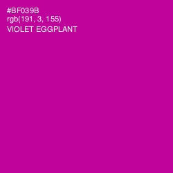 #BF039B - Violet Eggplant Color Image