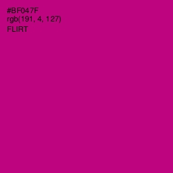 #BF047F - Flirt Color Image